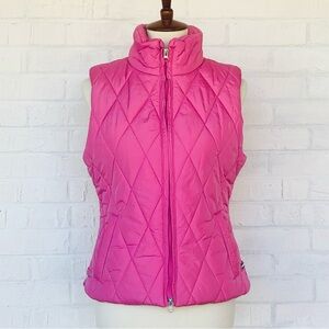 Tommy Hilfiger Y2K Bubblegum Pink Quilted Puffer Vest Sz M Sport Preppy Gorpcore